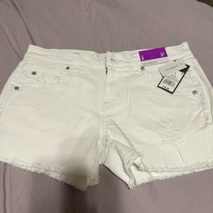 White Boyfriend Jean Shorts